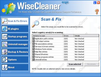 پاکسازی ویندوز Wise Registry Cleaner Pro Portable