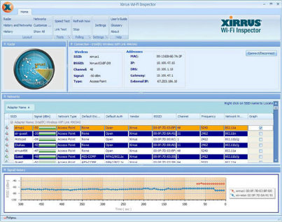 Xirrus Wi-Fi Inspector مدیریت شبکه های Wi-Fi